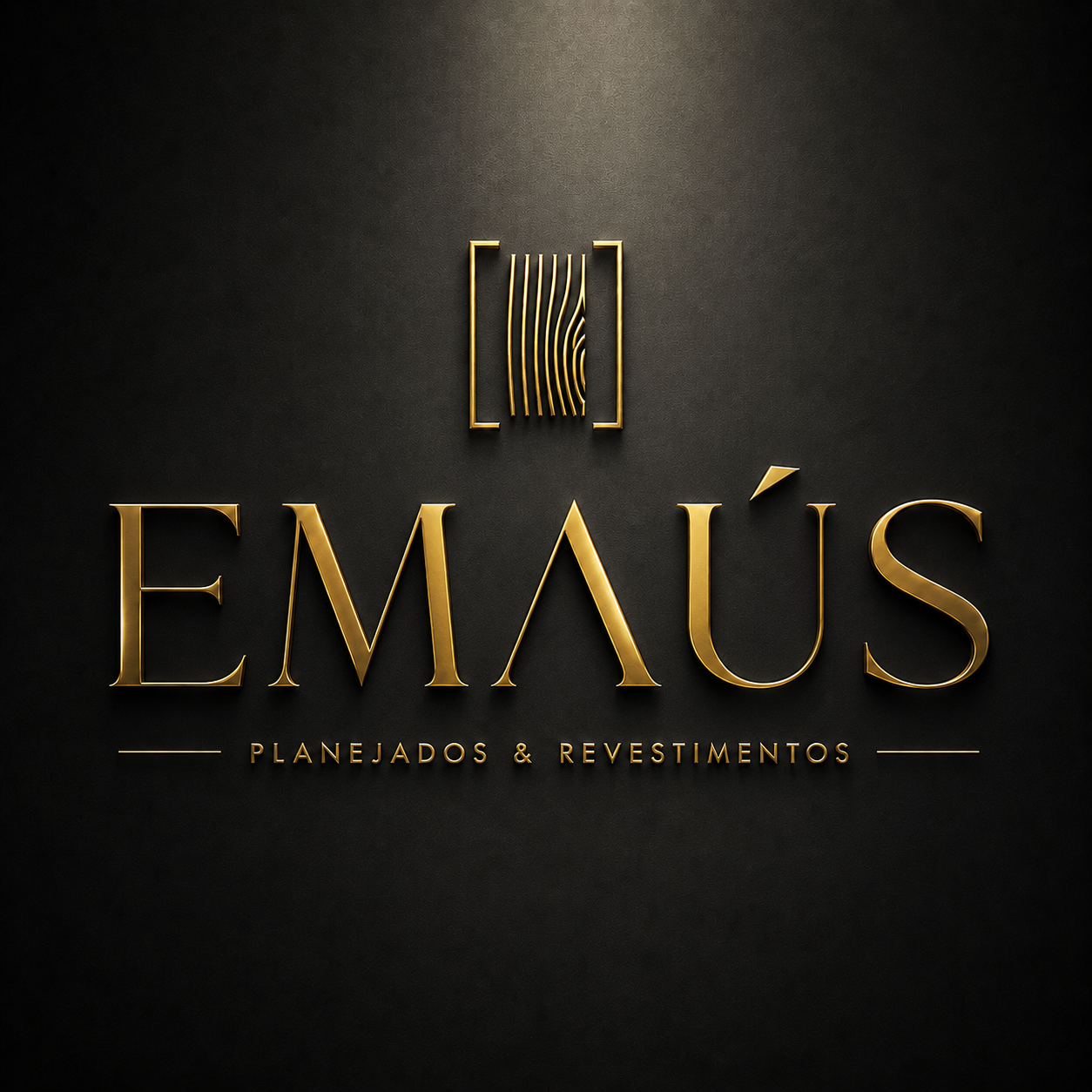 Logo dourada da Emaús